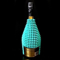 Armand de Brignac Gold Studs Decoration Empty Bottle TF.Blue Togemand from Japan