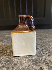 Meier’s Square Stoneware 2 Oz Mini Jug BlackBerry Wine With Paper Label
