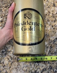 Vintage Large Store Display Wine Bottle Präsidenten Gold 3L Big Huge Germany Bar