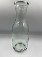 Clear Glass Wine Carafe 10&Prime; Vintage Paul Masson Since 1852, building on front