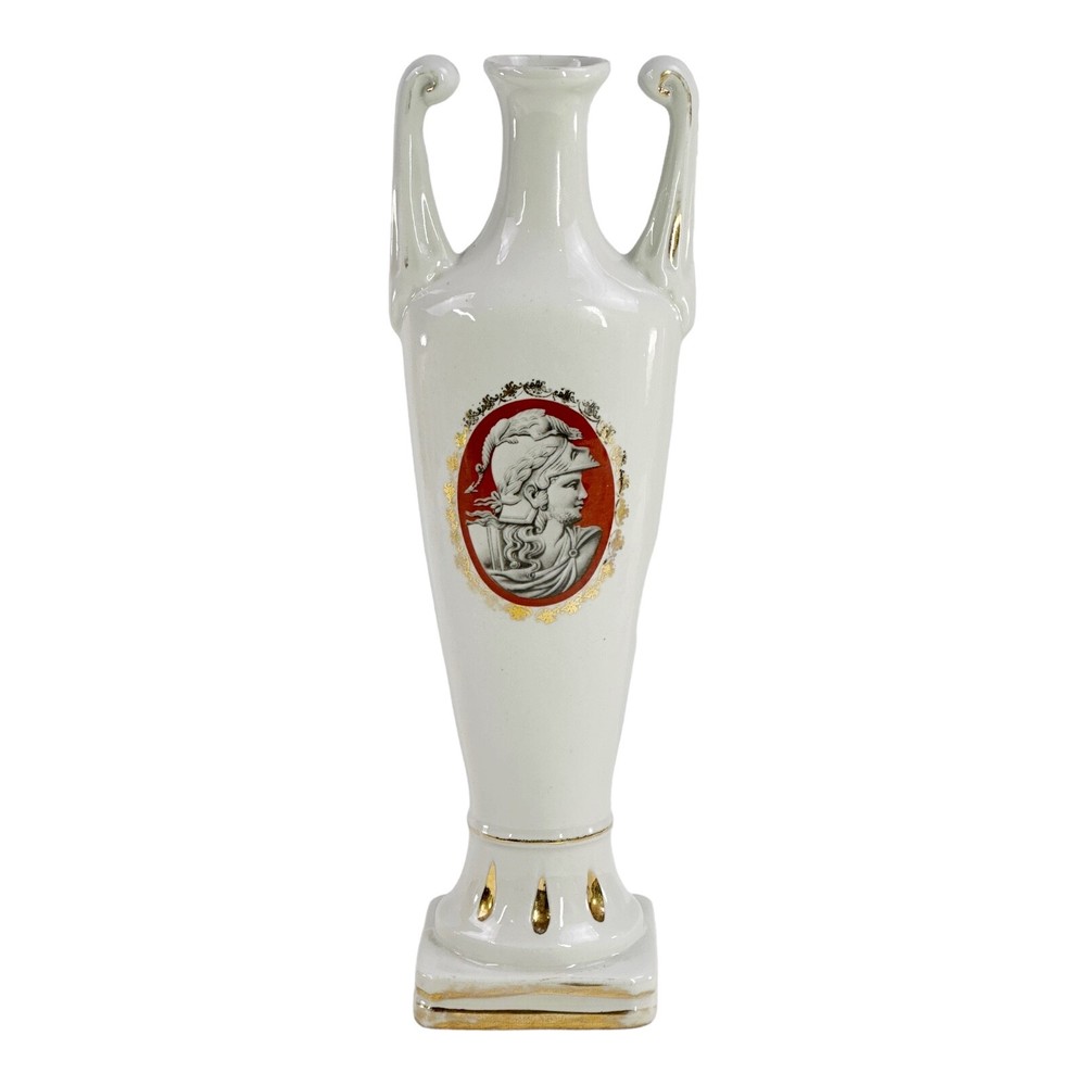 F. lli Marchi Brescia Wine Bottle Vase Hand Painted Italy Roman Urn Style 12&Prime;