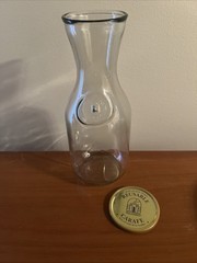 Vintage Paul Masson 9 3/4 Clear Glass Wine Carafe Since 1852 Decanter