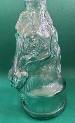 Vtg Chianti Unicorn Bust Head Bottle Figure, Green Blue Wine Bottle No Cap 27&Prime; T