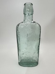 Vintage Liquor Wine Bottle Made in Spain 1994 Grapes and Leaves Embossed Glass