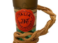 Vintage 1966 Italian Melini Chianti Wicker Wrapped One Pint Wine Bottle Empty