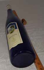 VINTAGE 2010 COBALT BLUE JOHANN FALKENBURG GLASS WINE BOTTLE 19&Prime; TALL WITH CORK