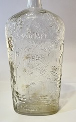 Wine Bottle Garretts American Wines 4/5 Quart Embossed Clear Glass 9 5/8&Prime;