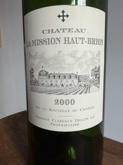 3L Jeroboam Empty Châteaux La Mission Haut-Brion 2000 Millennium Vintage Bottle