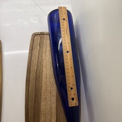 19&Prime; Cobalt Blue Glass Bottle Cork Wine Long Neck Bottle