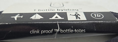 Built NY 1 Black Neoprene Wine Byobag Clink Proof Insulates Lays Flat New W/Tags
