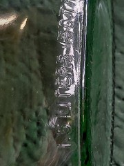 Beautiful 11&Prime; High Green Glass 1.5-liter Wine Bottle W/original stopper