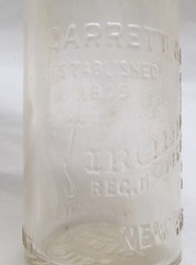 Vintage Embossed Virginia Dare Clear Glass Wine Bottle Garrett & CO New York