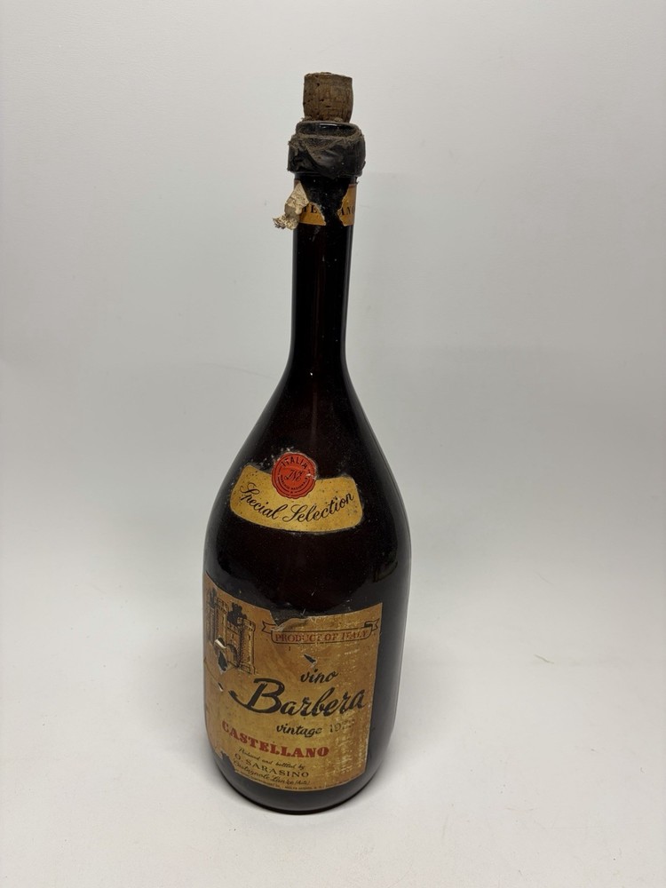 Rare Vintage 1979 Barbera Huge 19” Wine Bottle Product Of Italy 1 Gallon Empty