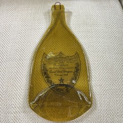 Cuvee Dom Perignon Vintage 1992 Heat Flattened Bottle Amber Glass Tray Wall Art