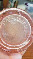 VTG Pink Tinted Glass Wine Empty Bottle Made in Italy Ornate Novelty Rare Find