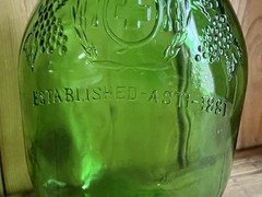Vintage United Vintner&rsquo;s Half Gallon Green Glass Bottle Established-Asti-1881