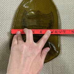 Cuvee Dom Perignon Vintage 1992 Heat Flattened Bottle Amber Glass Tray Wall Art