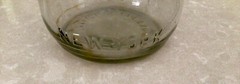 VTG VIRGINIA DARE 1/2 GAL GARRETT & CO WINE LARGE ORNATE GLASS BOTTLE NEW YORK