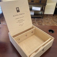 ALPHA OMEGA WOODEN WINE BOX – BECKSTOFFER TO KALON – 2023 – RARE