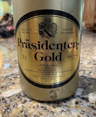 Vintage Large Store Display Wine Bottle Präsidenten Gold 3L Big Huge Germany Bar