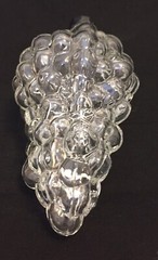 Clear Glass Bottle Grape Bunch Shaped Wine Decanter 6.5&Prime; Cluster Vintage Decor