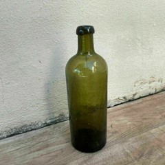 French Green Glass Bottle Vintage Wine Pastis 1920s Antique Decor 14092116