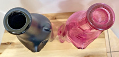 Happy Cat Wine Bottle-13” PINK /BLK Mosel Riesling Germany DECOR Kitten Collect