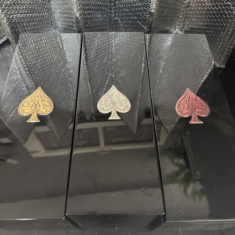 3 Ace Of Spades (BOX SET) W/ EMPTY bottles- Green And Silver Bottles!