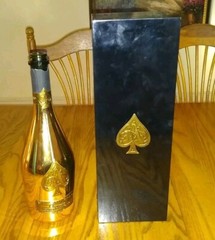 Armand De Brignac Ace of Spades Gold EMPTY Bottle With Case & Protective Case