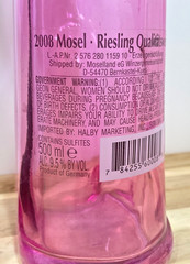 Happy Cat Wine Bottle-13” PINK /BLK Mosel Riesling Germany DECOR Kitten Collect