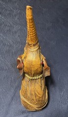 VINTAGE VETROPELLE LEATHER WRAPPED ELEPHANT WINE BOTTLE ITALY