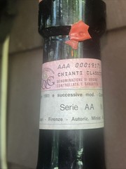 Jeroboam Double Magnum 3L Empty Wine Bottle Monsanto Chianti 1988 18&Prime;tall