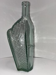 Vintage Ship Wine Bottle Decantor Weave Pattern