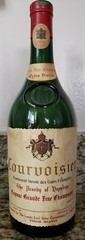 1950&rsquo;s Vintage Courvouiser French Cognac empty bottle France Liquor