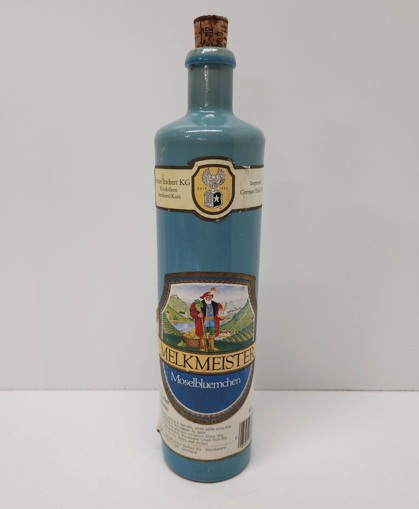 Vintage 1983 Melkmeister Moselbluemchen German 13&Prime; Stoneware Wine Bottle