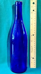 Cobalt Blue Glass Wine Bottle Decorative Empty 750 ml Craft Home Brew 12&Prime; Clean!
