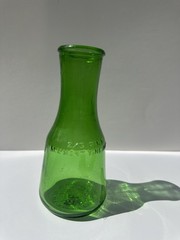Vintage M LAMONT VINEYARDS 2/5 Pint Green Glass Empty Wine Cruets Bottles.