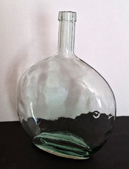 Glass Bottle Jug Aqua Light Green Wine – Holds 85 OZ 11.5&Prime; x 8.5&Prime; Heavy Glass