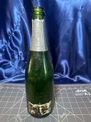 Vintage Collectible 1975 Brut Perrier Jouet Fleur de Champagne Painted Bottle