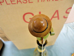Antique italian wine cork carving Optician Optometrist #1 nice!