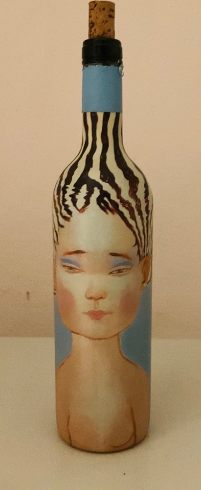 Vina Vik Winery La Piu Belle 2020 750ml EMPTY BOTTLE Painted