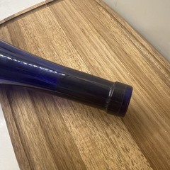 19&Prime; Cobalt Blue Glass Bottle Cork Wine Long Neck Bottle
