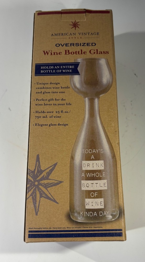 New American Vintage Over-sized Wine Glass Bottle