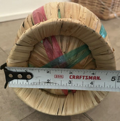 Vtg Italian Chianti Spiral Glass Bottle Raffia Stopper Labels 19.5” GUC