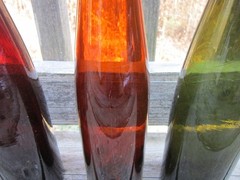 Antique Long Neck Wine Bottle Lot, Tall Hock- Gorgeous Set with a Story