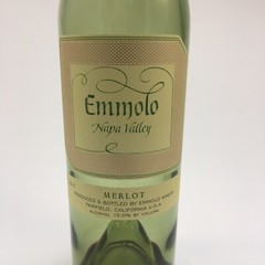 2017 Emmolo Napa Valley Merlot Vintage Wine Bottle Label Cork Empty Not Rinsed