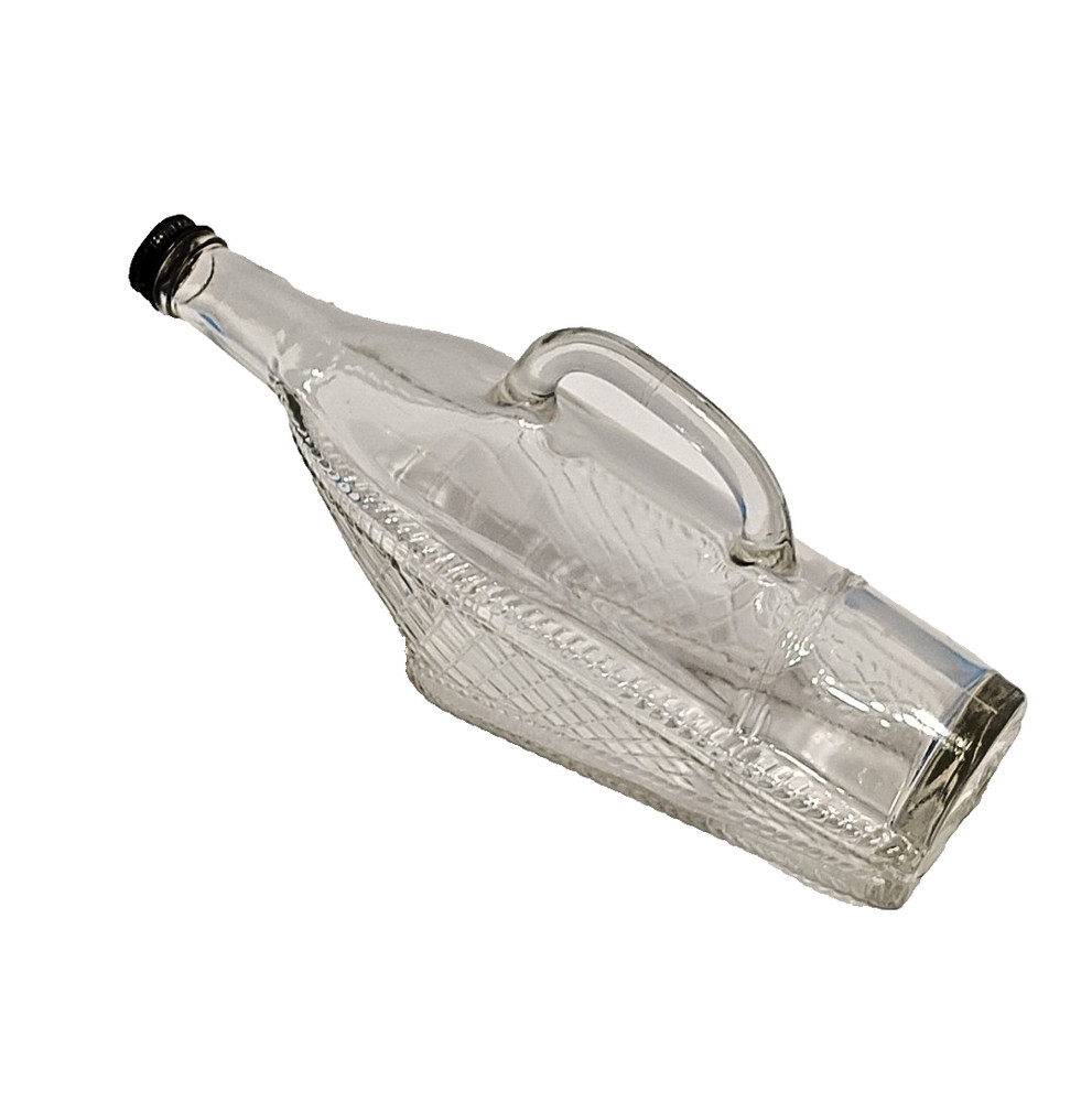 London Glass Wine Bottle Ship-Shaped Empty 11.5&Prime; Decorative Dinner Display