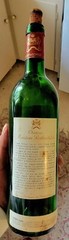 Vintage Wine Bottle Empty Chateau Mouton Rothschild 1990 Francis Bacon Art Rare