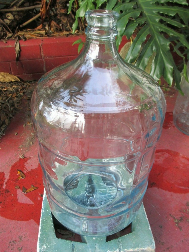 Great Terrarium True Vintage Crisa 5 Gallon Glass Bottle Unique 4&Prime; Diam.Hole