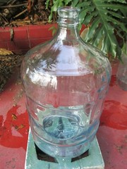 Great Terrarium True Vintage Crisa 5 Gallon Glass Bottle Unique 4&Prime; Diam.Hole